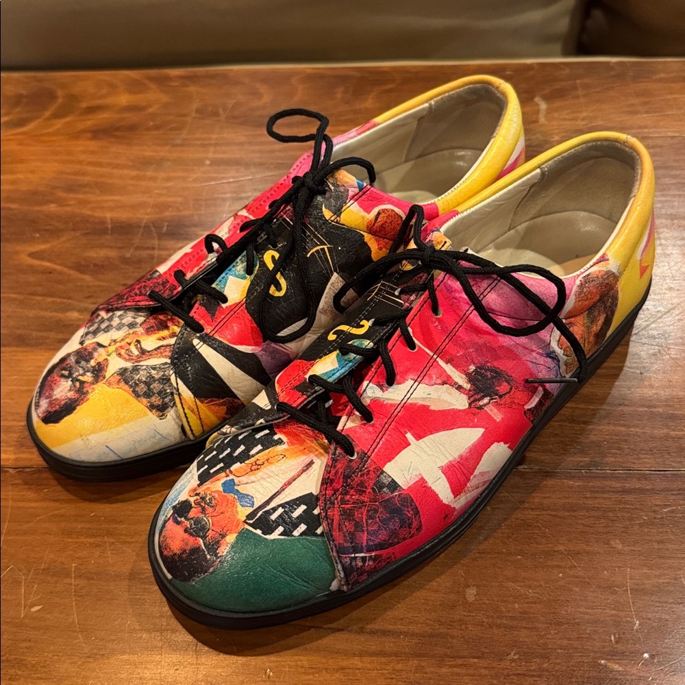NWOT ICON Wearable Art Jazz Jazzy Lace Up Leather Sneaker Tennis Shoe NEW!